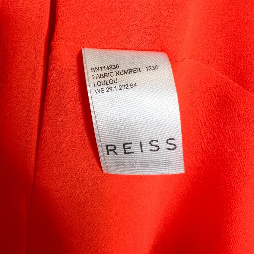 Reiss Dress 100% Silk Loulou Ruffle Dress Sleeveless - Picture 5 of 9